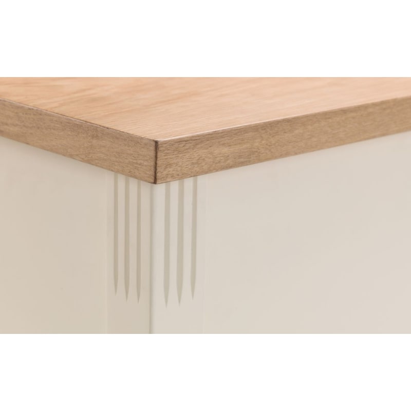 Shop the DAVENPORT Ivory Lacquer Dining bench with Storage w/ Oak Veneer Top. Ideal when you have guests over. Adds elegance to dining area.