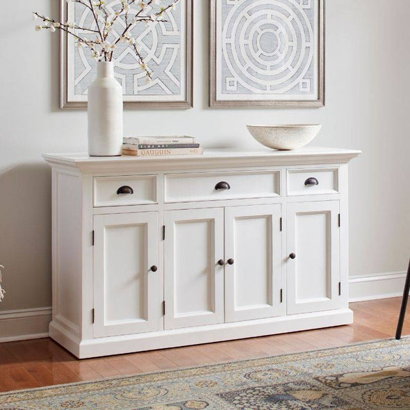 Halifax White Farmhouse Sideboard with 4 Doors B192 - White Tree Furniture