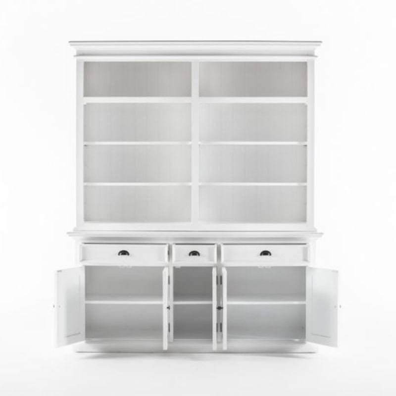 Buy the Novasolo Halifax Large White Hutch Bookcase White Tree Furniture