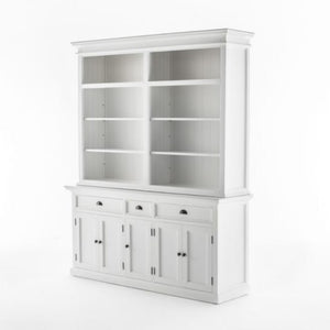 Halifax Large White Hutch Bookcase BCA606 - White Tree Furniture
