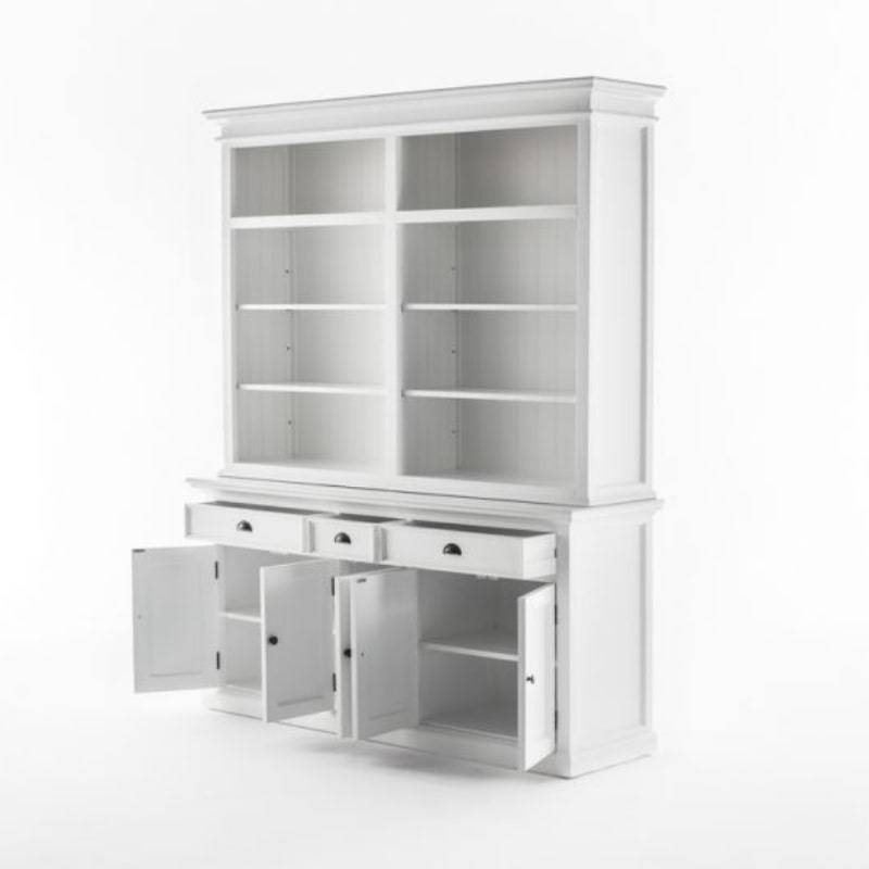 Buy the Novasolo Halifax Large White Hutch Bookcase White Tree Furniture