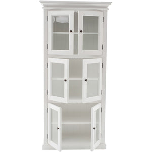 NOVASOLO HALIFAX Tall White Kitchen Pantry Cabinet CA610 - White Tree Furniture