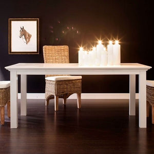 Halifax White Painted Dining Table 160cm T759-160 - White Tree Furniture
