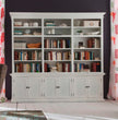 NOVASOLO HALIFAX Extra Large White Bookcase with Cupboards CA614 - White Tree Furniture