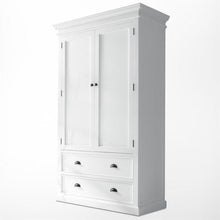 Halifax White Painted Double Wardrobe with Drawers W001 - White Tree Furniture