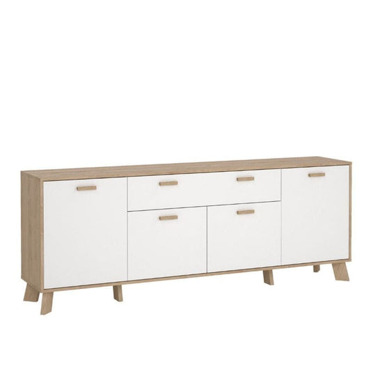 Ikast Sideboard w/ 4 Doors in Jackson Hickory & White - White Tree Furniture
