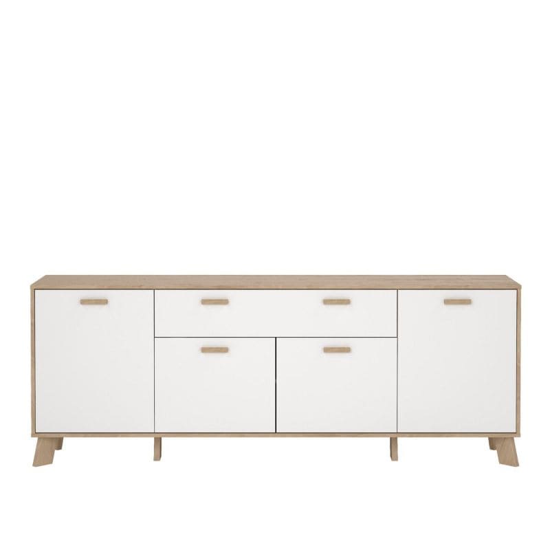 Ikast Sideboard w/ 4 Doors in Jackson Hickory & White - White Tree Furniture