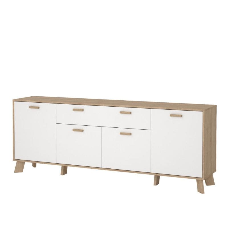 Ikast Sideboard w/ 4 Doors in Jackson Hickory & White - White Tree Furniture