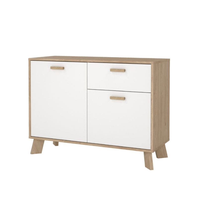 Ikast Sideboard w/ 1 Drawer in Jackson Hickory & White - White Tree Furniture