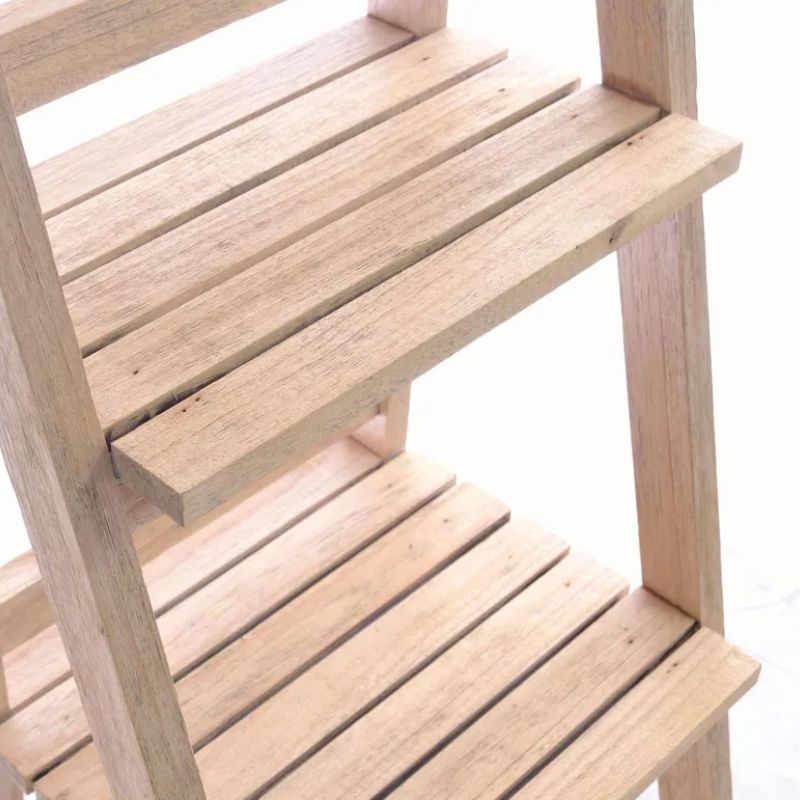 Vintage Ladder Bookcase Shelf Unit - White Tree Furniture