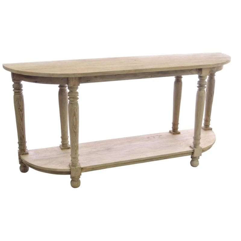 Vintage Demi Lune Long Console Table - White Tree Furniture