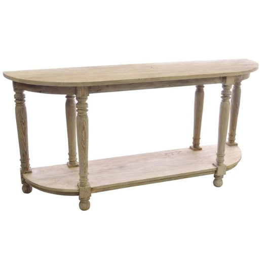 Vintage Demi Lune Long Console Table - White Tree Furniture