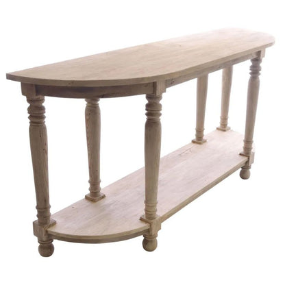 Vintage Demi Lune Long Console Table - White Tree Furniture