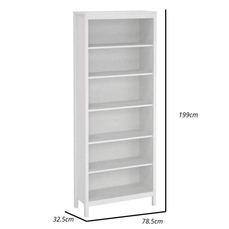 Madrid Tall White Bookcase