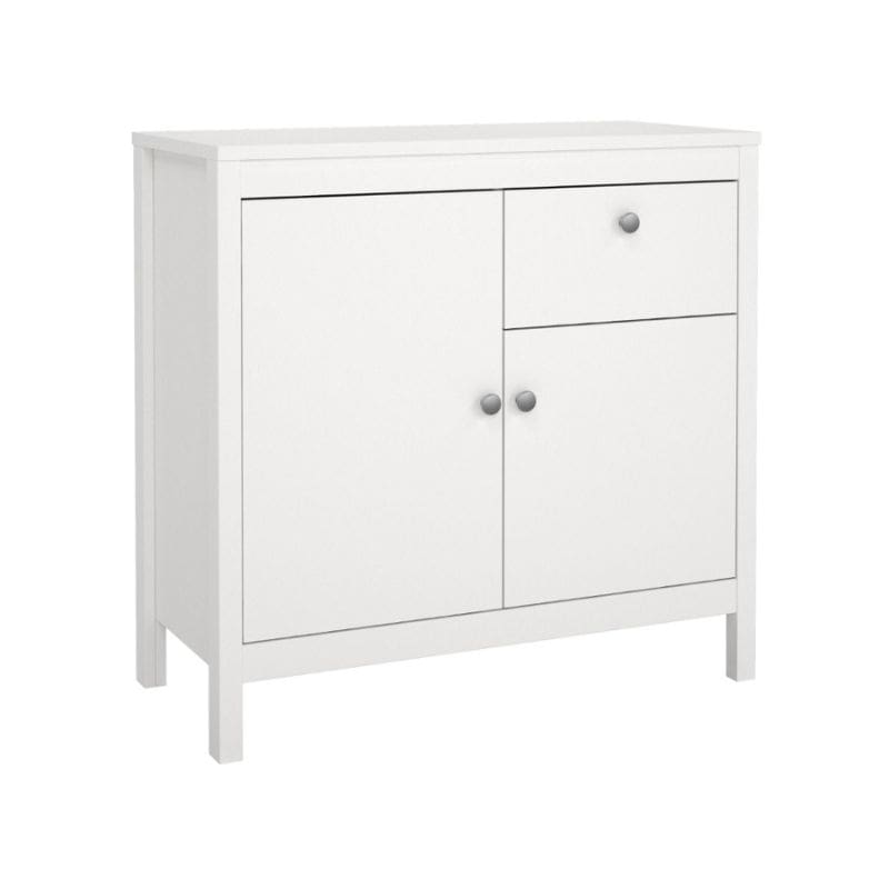 Madrid White Sideboard w/ 2 Doors & 1 Drawer - White Tree Furniture