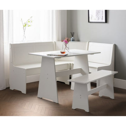 JULIAN BOWEN NEWPORT Corner Dining Set w/ Storage Benches NEW201 - White Tree Furniture