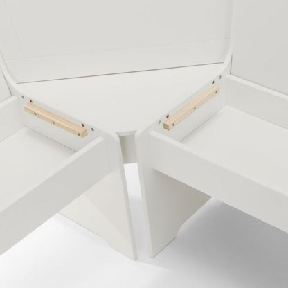 JULIAN BOWEN NEWPORT Corner Dining Set w/ Storage Benches NEW201 - White Tree Furniture