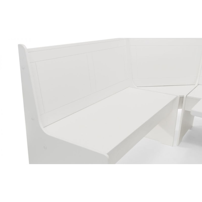 JULIAN BOWEN NEWPORT Corner Dining Set w/ Storage Benches NEW201 - White Tree Furniture