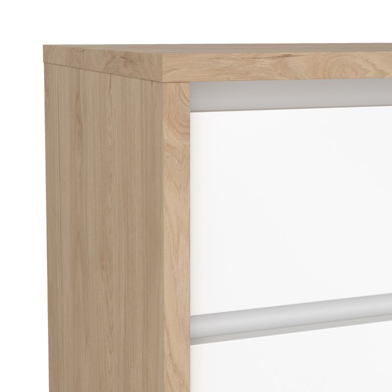 bedside cabinet in white and jackson hickory