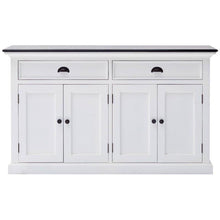 NOVASOLO Halifax Contrast White Sideboard with Black Top