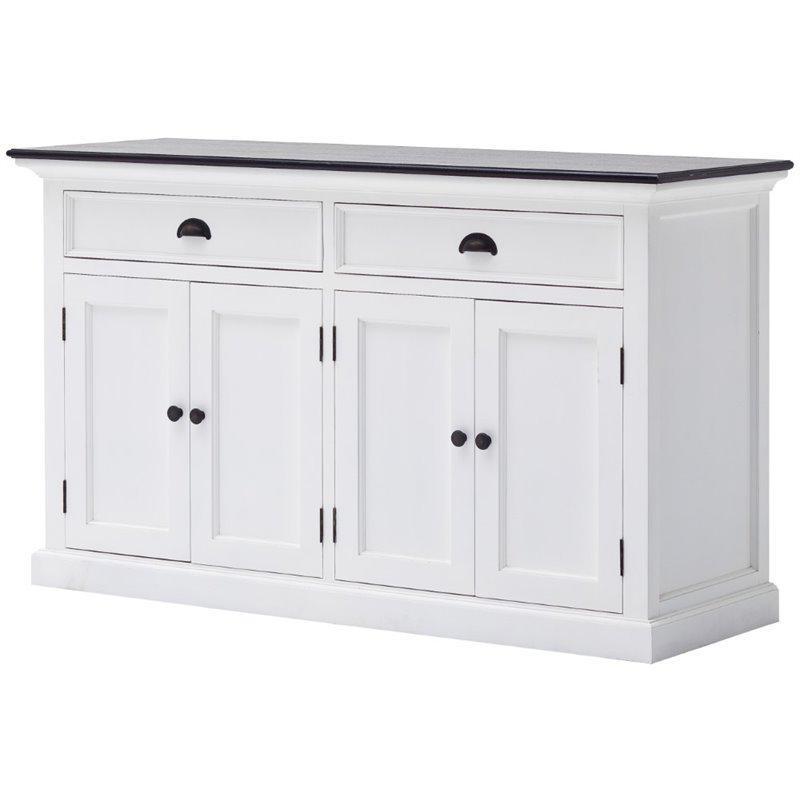 NOVASOLO Halifax Contrast White Sideboard with Black Top – White Tree ...