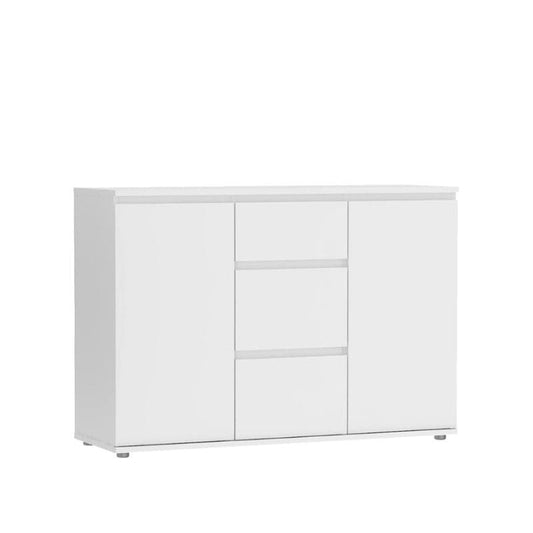 Nova White Sideboard w/ 3 Drawers & 2 Doors - White Tree Furniture