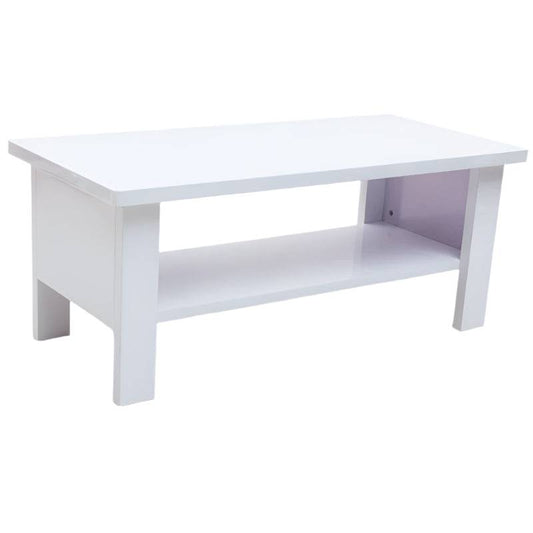 Peru High Gloss White Rectangle Coffee Table - White Tree Furniture