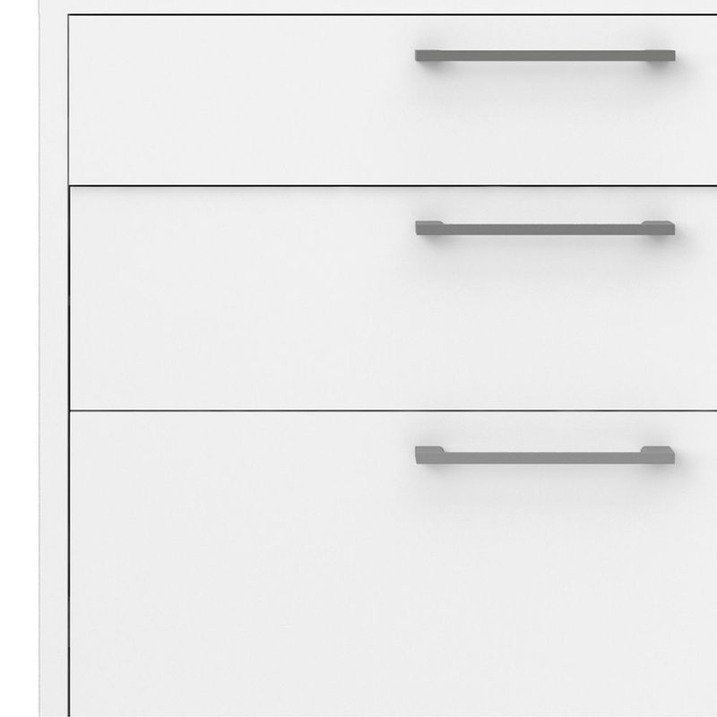 White drawers on a white background