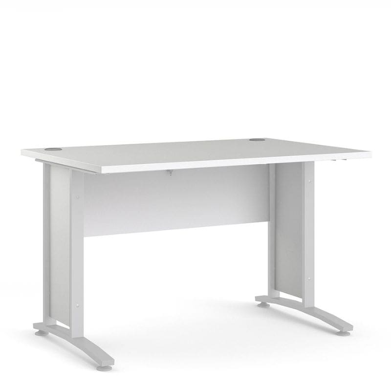 White office desk on a white background
