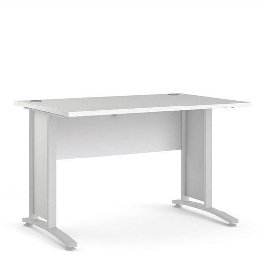 White office desk on a white background