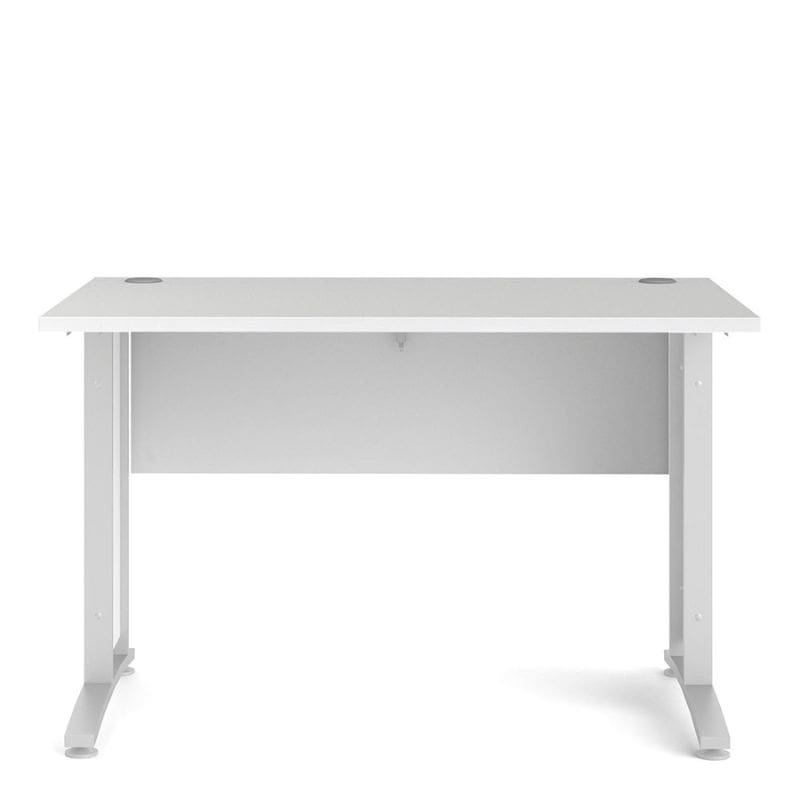 White office desk on a white background