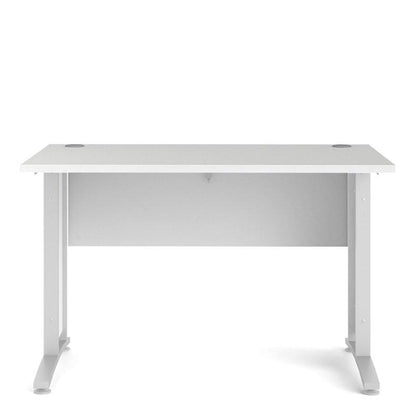 White office desk on a white background