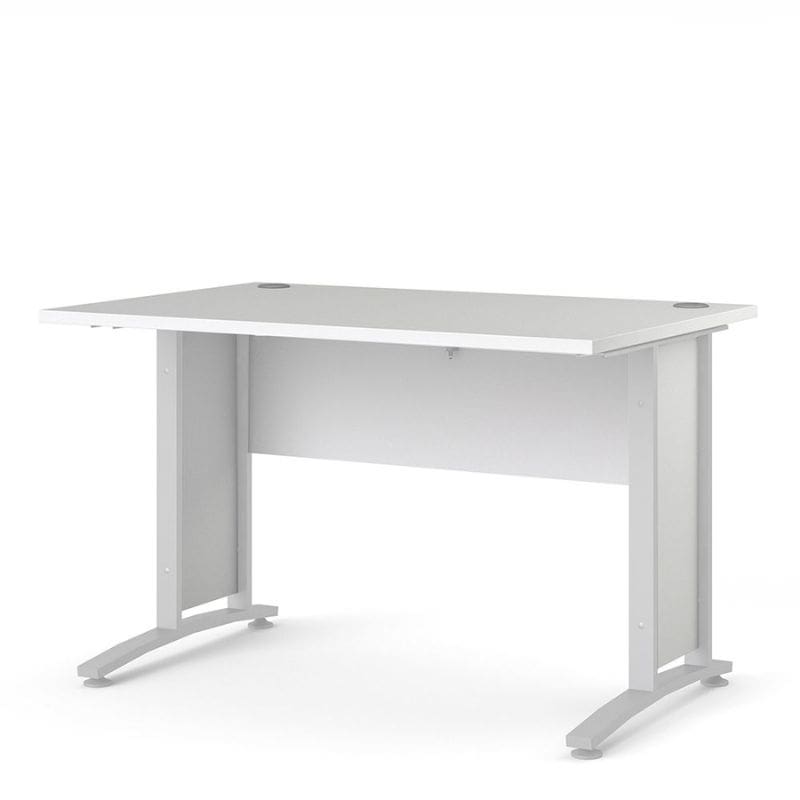 White office desk on a white background