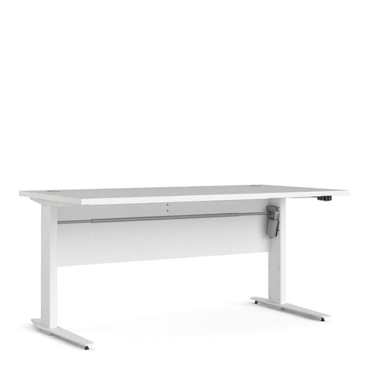 150cm White office desk with adjustable height