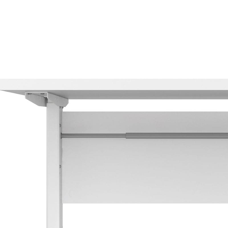 White office desk with adjustable height