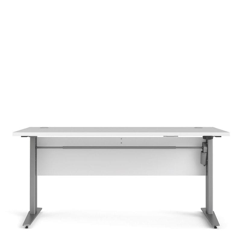 Desk 150cm in White & Grey with Height Adjustable Electric Legs