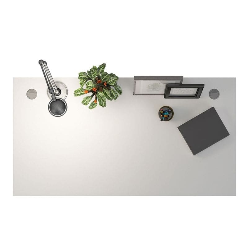 Desk 150cm in White & Grey with Height Adjustable Electric Legs