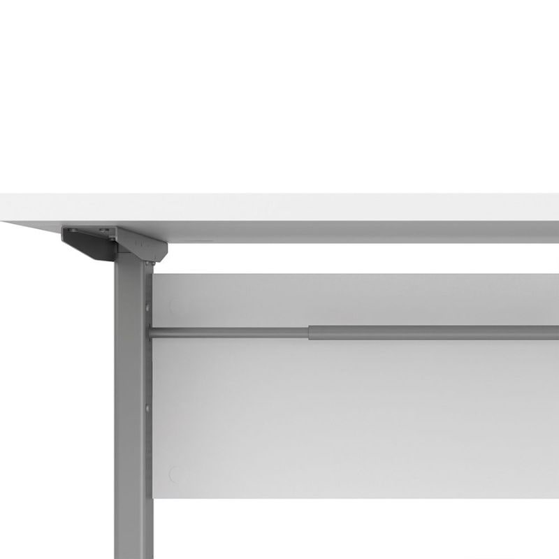Desk 150cm in White & Grey with Height Adjustable Electric Legs