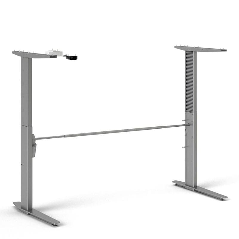 Desk 150cm in White & Grey with Height Adjustable Electric Legs