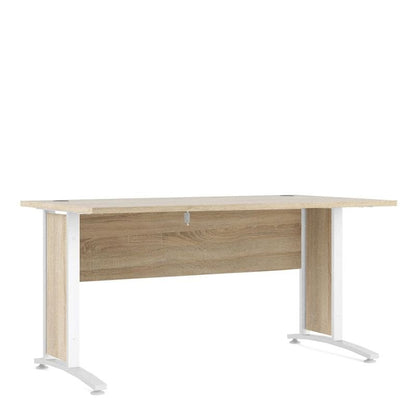 150cm White and Oak Desk