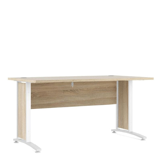 150cm White and Oak Desk