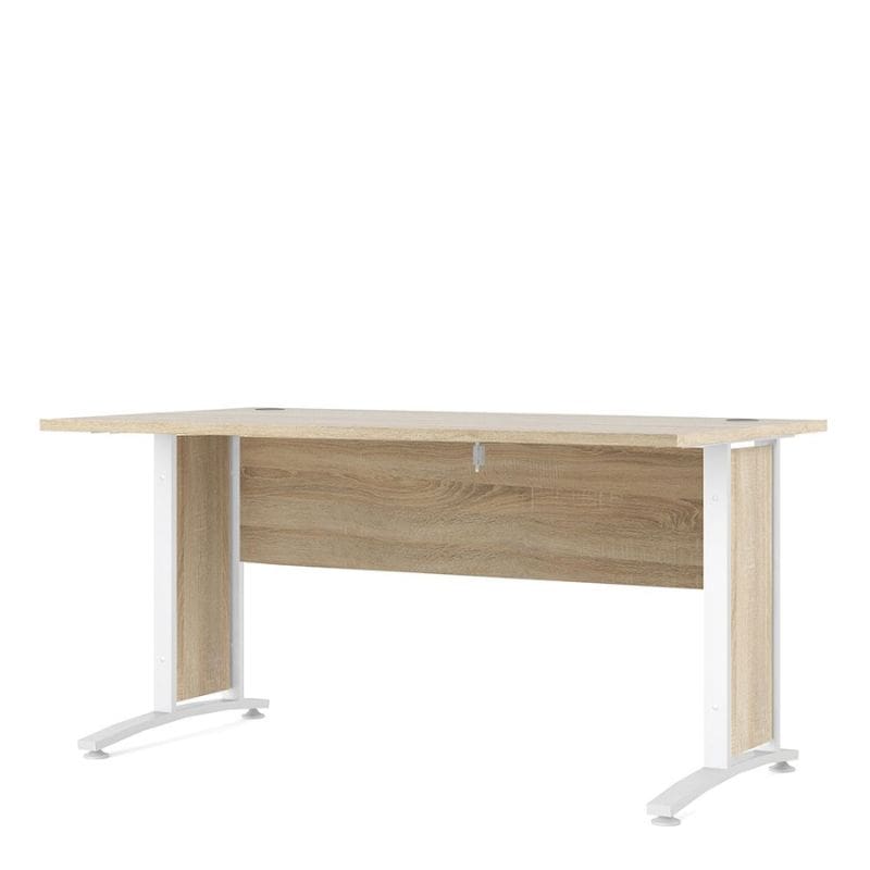 150cm White and Oak Desk