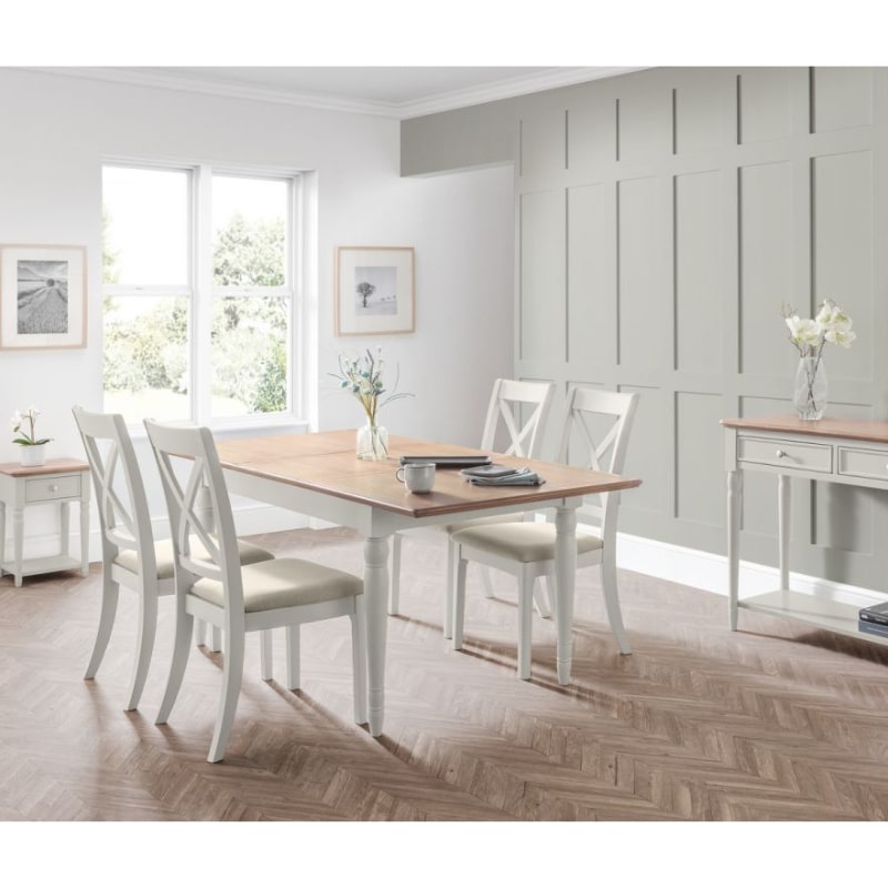 PROVENCE Grey Lacquer Dining Set with Table & 4 Chairs - White Tree Furniture
