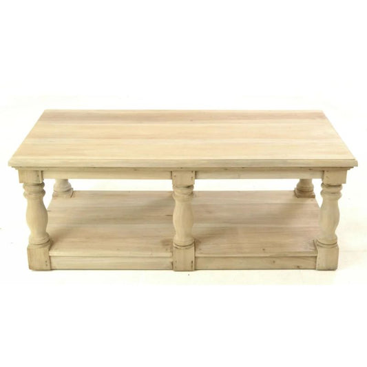 Vintage Coffee Table with Lower Shelf - White Tree Furniture