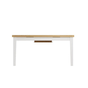 Toulouse Grey Painted Oak Extending Dining Table 160cm - White Tree Furniture