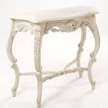 French Styled Distressed Cream Console Table from White Tree Furniture