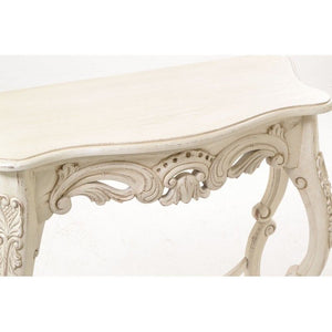 French Styled Distressed Cream Console Table from White Tree Furniture