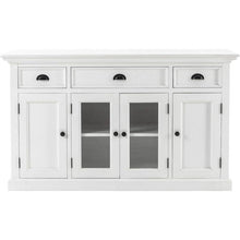 HALIFAX White Kitchen Sideboard Cabinet with Glass Doors B191 - White Tree Furniture