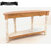 Ancient Mariner Mango Wood Carved Distressed White Console Table