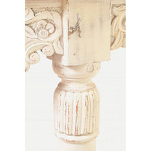 Ancient Mariner Mango Wood Carved Distressed White Console Table
